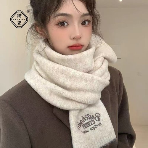 羊毛围巾冬季女生2025新款情侣