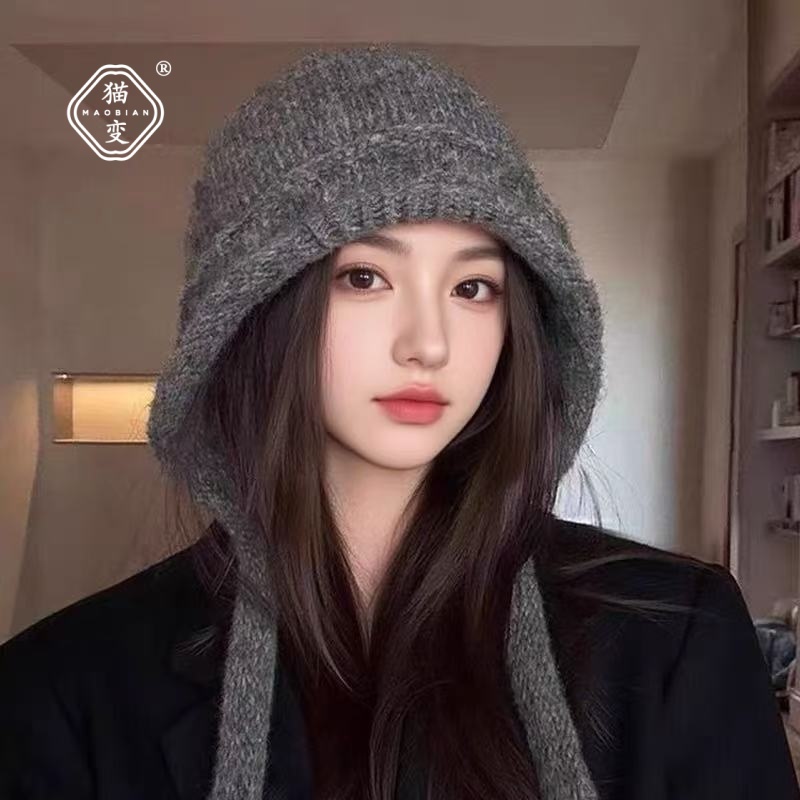 大头围针织帽子女款2025新款冬季