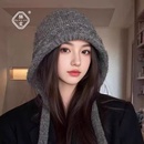 大头围针织帽子女款 冬保暖护耳绑带毛线帽显脸小韩系百搭 2025新款