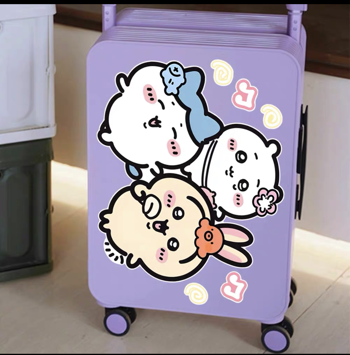 chiikawa卡通帕恰狗行李箱立体感贴纸旅行箱拉杆箱装饰防水贴画
