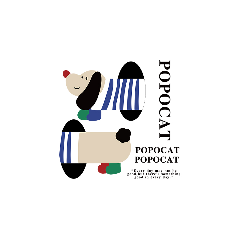 入户门装饰贴画腊肠狗卧室门贴卡通家具翻新贴纸厨房玻璃推拉门贴