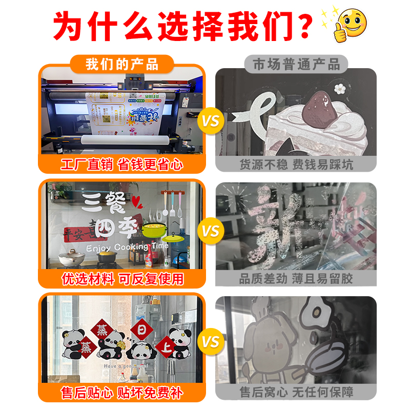 猫和老鼠高级感玻璃推拉门贴纸厨房客厅阳台卧室窗贴卫生间装饰画