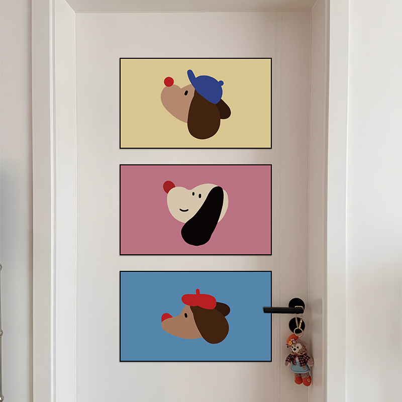 卡通门贴卧室门装饰贴画家具翻新贴反复粘贴无痕贴纸入户门美化贴