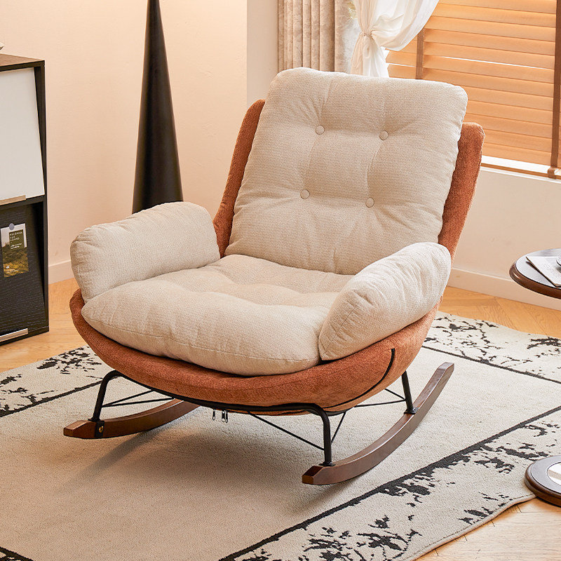 摇摇椅大人躺椅家用客厅新款单人沙发椅复古阳台懒人沙发摇椅成人