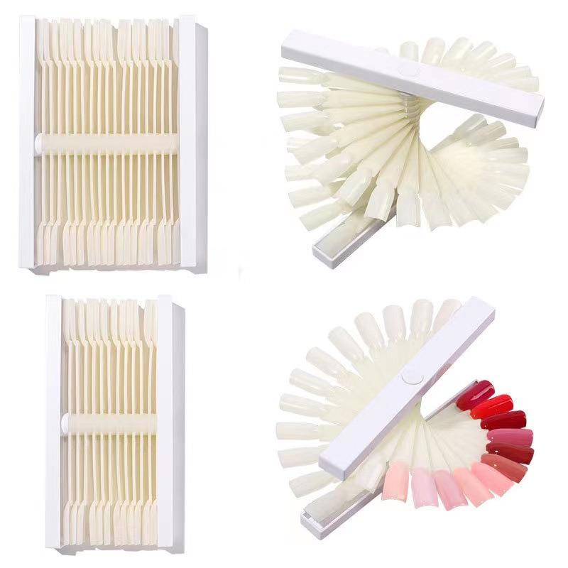 24色/6色/48色美甲螺旋展示架 甲油胶色卡扇形甲模色卡