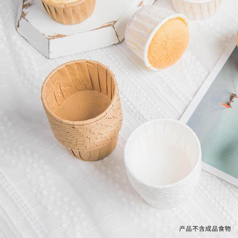 大号卷边纸杯蛋糕纸托纸杯子烘焙空气炸锅烤箱专用食品级麦芬模具