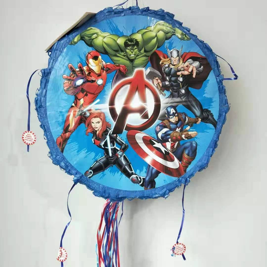 皮纳塔儿童生日派对用品聚会纸制游戏砸道具敲打pinata折叠拉线