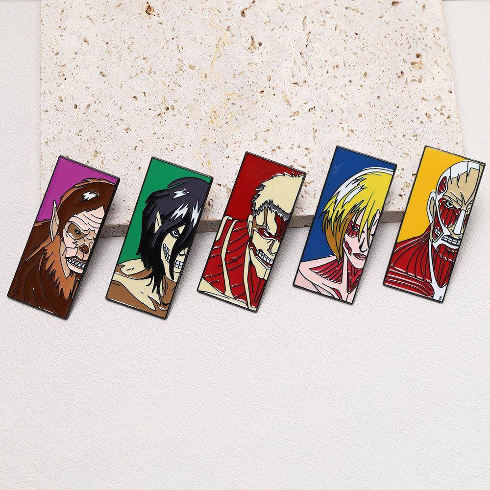 动漫卡通进击的巨人人物胸针兽巨人女巨人铠之巨人合金徽章饰品