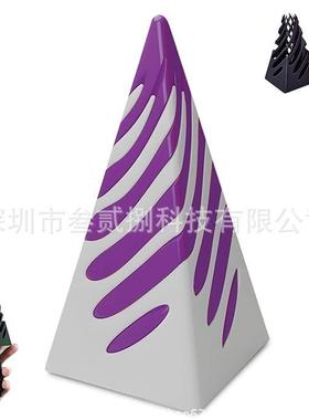 跨境爆款 mpossble Pyramd Passthrough Sculpture 三维金字塔