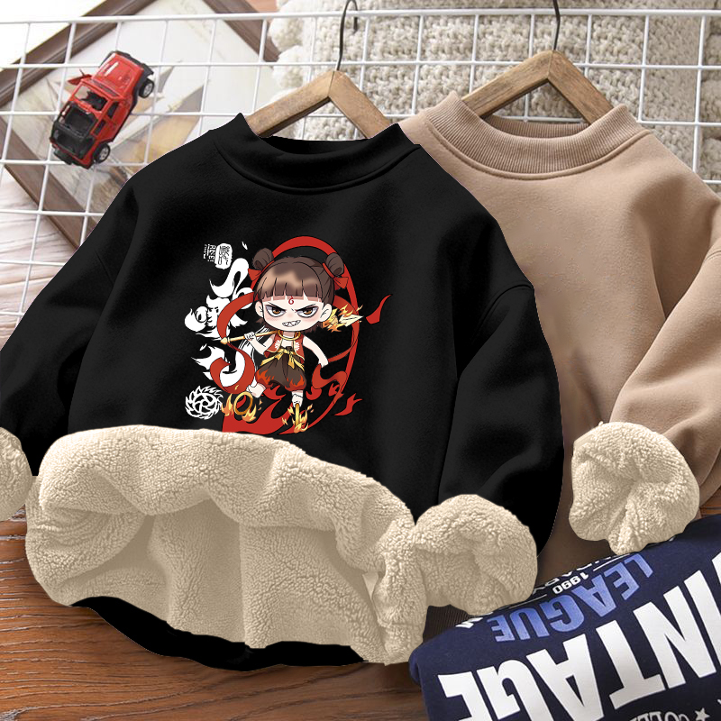 动漫卡通印花中大童长袖T恤