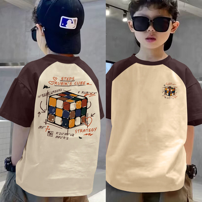 夏季新款男童纯棉短袖夏装酷帅T