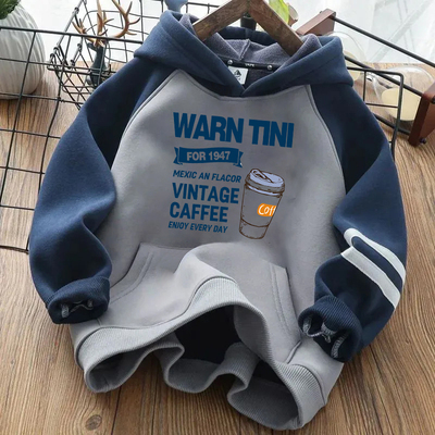 秋冬季新款儿童装连帽卫衣外套潮