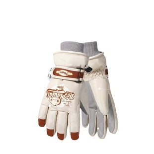 B.duck儿童滑雪手套秋冬天加绒耐磨防滑男孩保暖加厚女孩出行玩雪