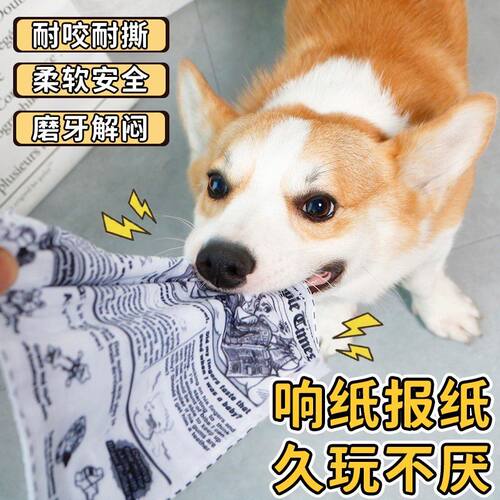 狗狗玩具磨牙解闷发声报纸响纸神器泰迪柯基中小型幼犬宠物用品