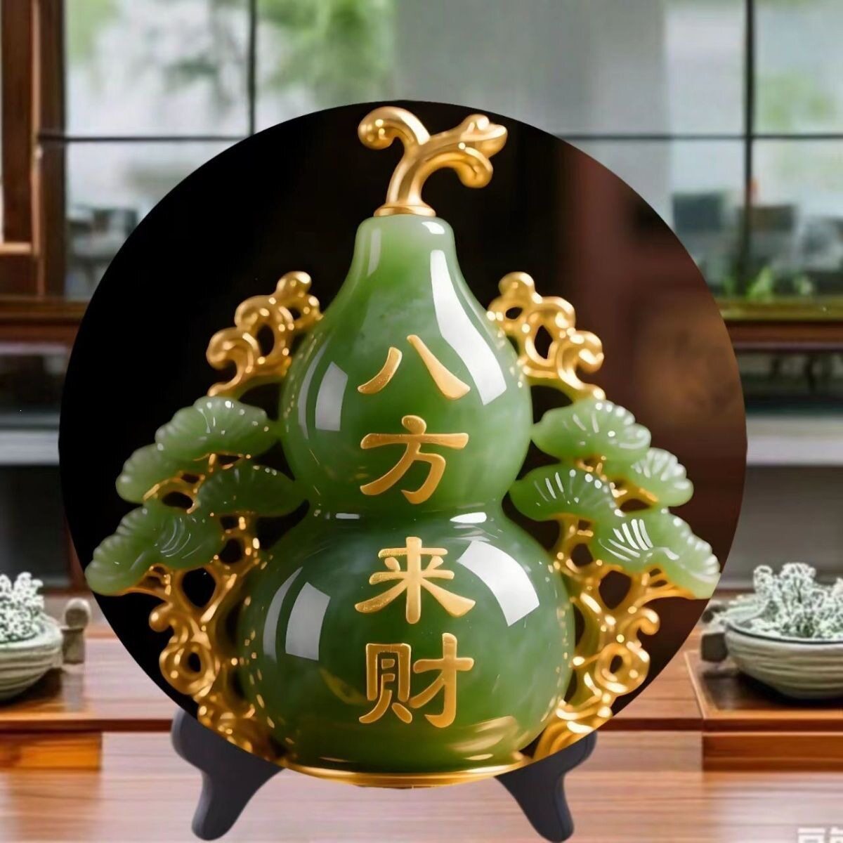 八方来财财好云寓意相框招财摆件家用旺宅转运桌面摆台居家玄关
