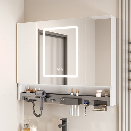 恩络多功能储物智能镜柜带灯