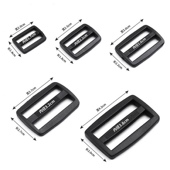 塑料黑色日字扣头盔方扣箱包调节扣三档扣配件