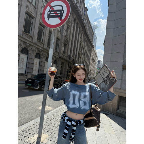 八盖pinkypiggy美式复古休闲T