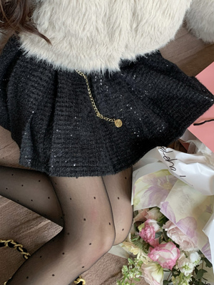 八盖pinkypiggy毛茸茸显瘦短裙