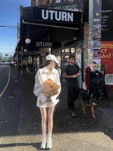 女小众翻领长袖 八盖pinky 三色卫衣套装 独宠Chill 上衣短裙 piggy