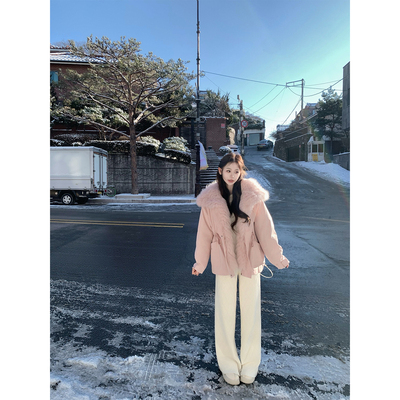 八盖pinkypiggy菱格针织长裤