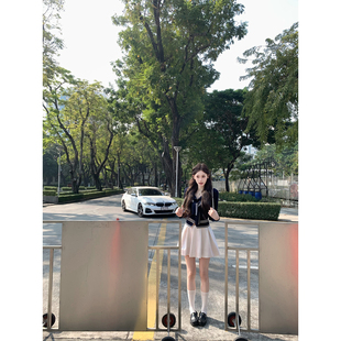 八盖pinky piggy 汤伯利花店 气质两色缎面立褶廓形半裙带安全裤