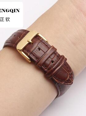 适配阿玛尼表带真皮针扣AR2432 1840黑武士满天星14 22mm手表带