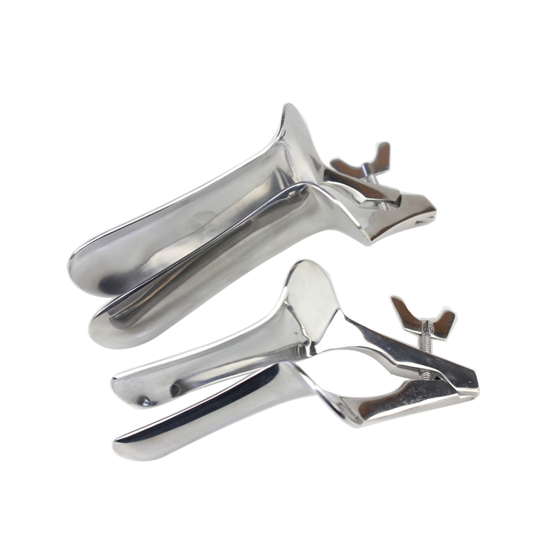 大号扁头扩阴器家用阴道扩张鸭嘴不锈钢窥阴器妇科扩宫检查SM玩具