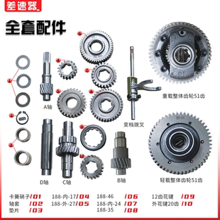 大泰变档牙包电机轴三轮车牙包齿轮力腾牙包差速器齿轮配件通用
