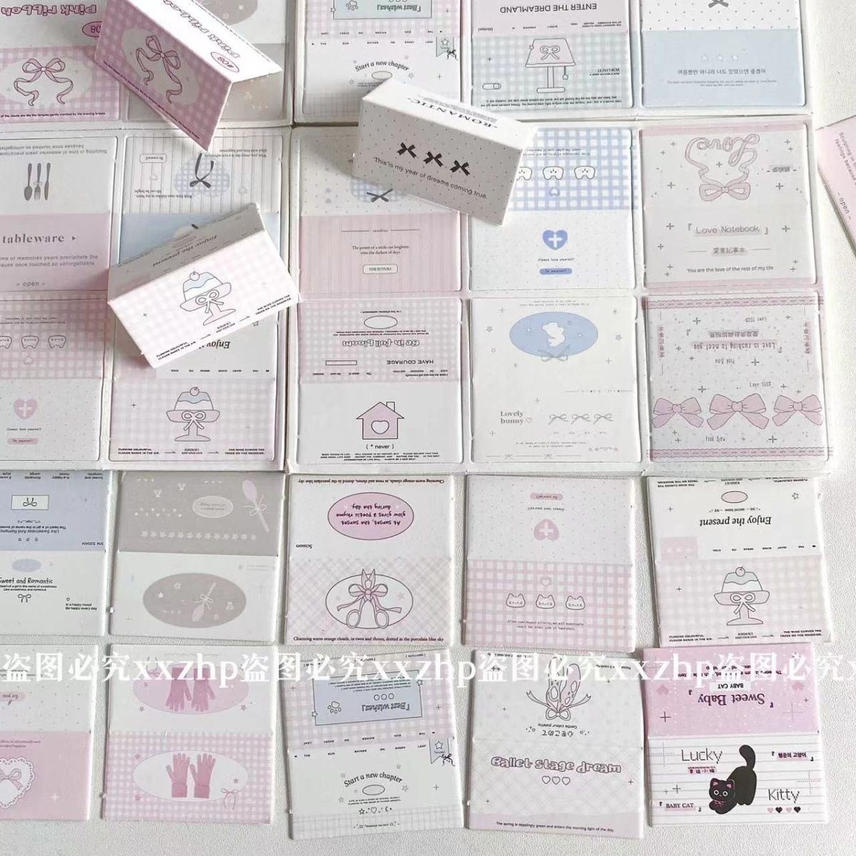 ins迷你对折卡头爱豆小卡打包材料追星饰品礼物出卡包装卡片图片