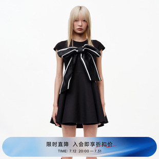 甜酷蝴蝶結(jié)拼接連衣裙RN31101155 REVAN芮范奧萊夏季 寵粉直降