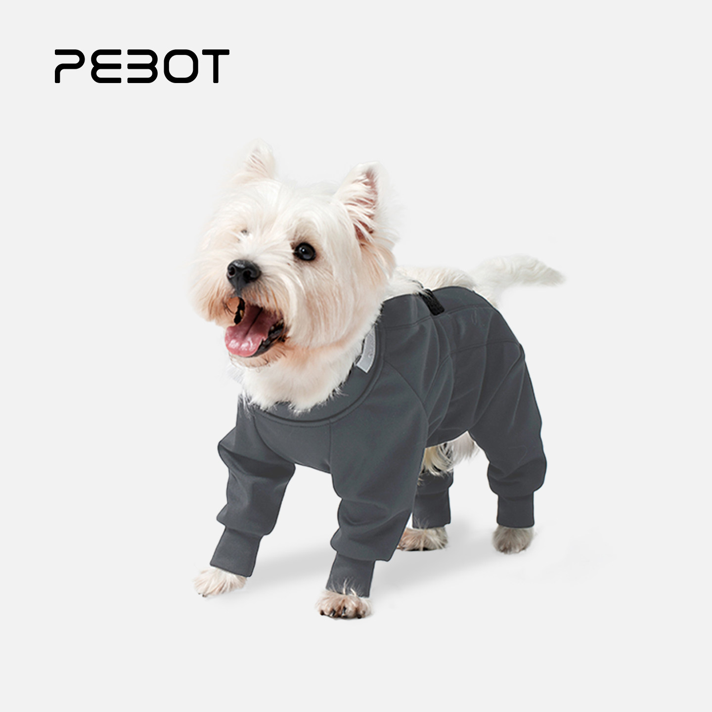 PEBOT宠物防护BB8防水防尘裤四脚衣西高地小型犬防脏户外狗狗衣服