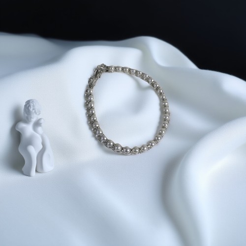 双层手链baby珠小米珠法式气质浪漫锁骨链蝴蝶结扣纯银配件