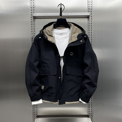 2025春季薄款工装大兜连帽夹克