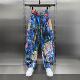 高街3D油画彩印直筒弯刀裤 男2025春季 新款 美式 泼墨设计感休闲长裤