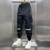 薄款 男夏季 休闲裤 子宽松痞帅哈伦裤 潮流 工装 秋冬运动束脚九分裤 裤