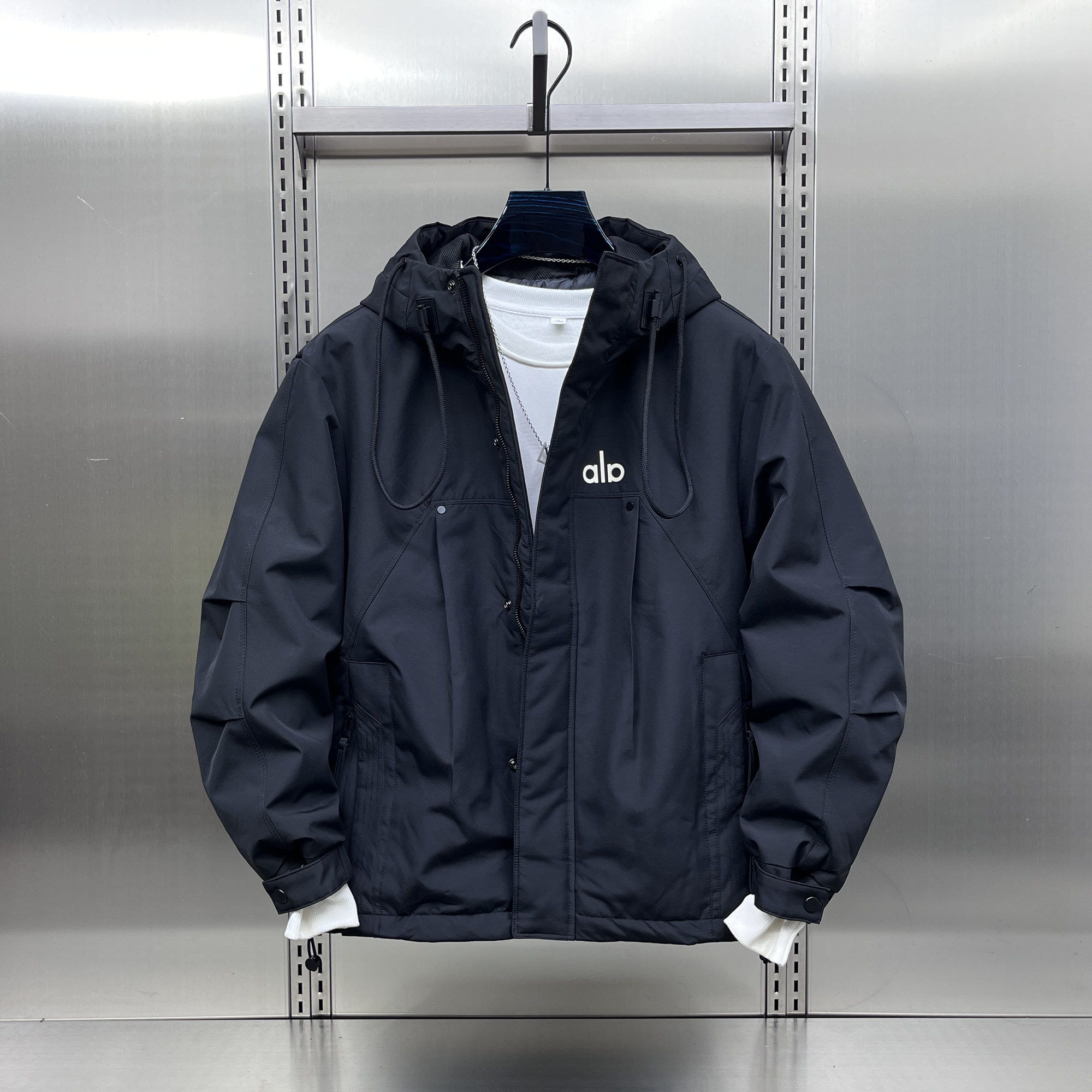 2025连帽秋冬宽松加棉夹克男款潮牌棉服休闲工装棉衣外套冲锋衣