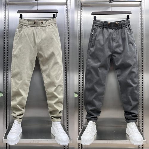 2024新款秋冬潮流修身加绒小脚裤