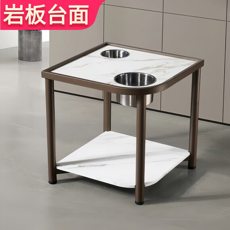 茶楼高档茶几棋牌室麻将机专用茶几麻将桌岩板茶几茶水架烟灰缸架