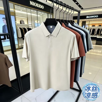 抗皱新款冰丝速干男polo衫