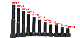 M7镀白镍发黑螺距1毫米非标有杯圆柱头内六角螺丝M6滑丝改攻7厘深