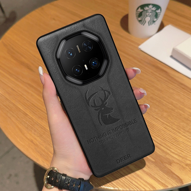 适用华为Mate70RS非凡大师手机壳全包防摔奢华印花皮质Mate70RS保时捷保护套网红创意简约商务男女款