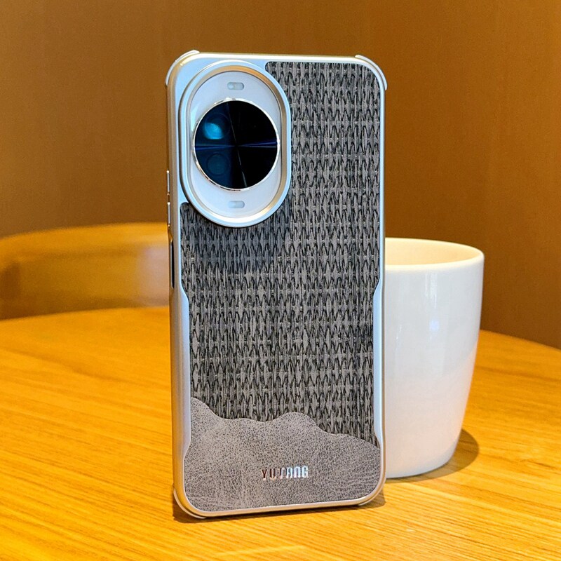 适用华为nova14手机壳奢华网红nova14pro皮纹硬壳防摔保护套磁吸刀锋nova14Ultra商务奢华山峰系列