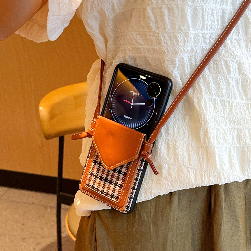 适用摩托罗拉Razr60Ultra手机壳创意时尚千格鸟底壳一体卡包摩托罗拉Razr60折叠防摔Razr60Pro保护套男女潮款