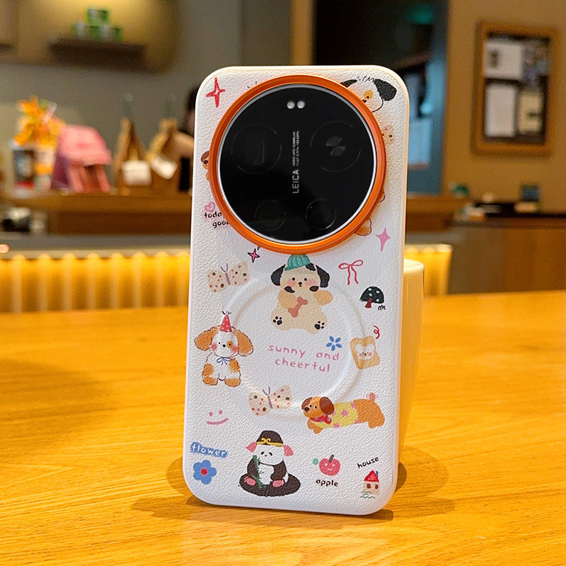 适用小米17Ultra手机壳全包奢华小米17Ultra保护套磁吸潮牌防摔磁吸甲纯色网红创意腊肠狗