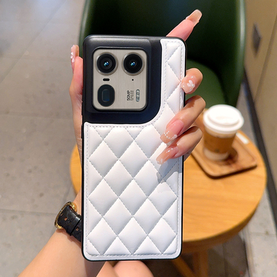 适用于摩托罗拉X50Ultra手机壳创意菱格小香风时尚外壳motox50ultra防摔商务保护套x50ultra简约商务情侣潮款