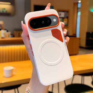 适用谷歌GooglePixel10手机壳全包防摔超薄皮纹金甲纯色谷歌Pixel10ProXL保护套潮牌谷歌Pixel10磁吸散热五金