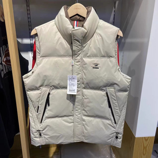卡帝乐鳄鱼男休闲羽绒马甲工装立领厚款冬季户外保暖背心外穿坎肩