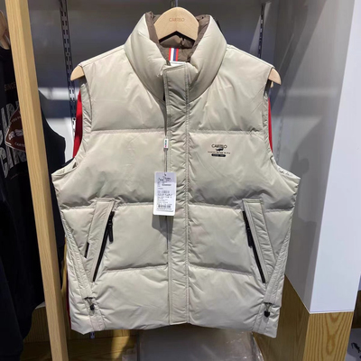 卡帝乐鳄鱼男休闲羽绒马甲工装立领厚款冬季户外保暖背心外穿坎肩