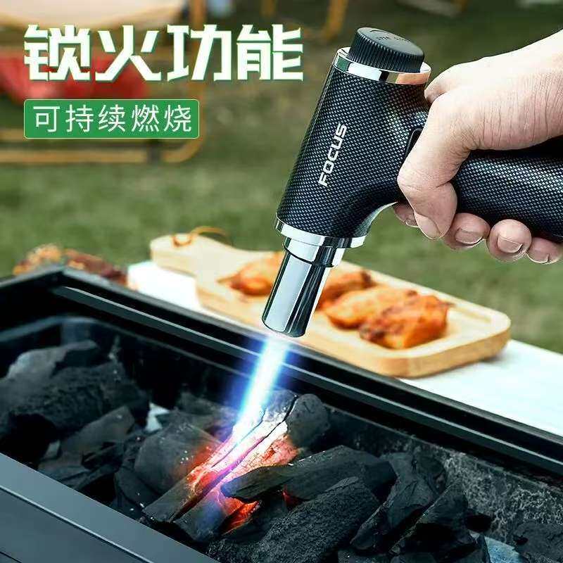 直冲喷枪防风点火器金属焊枪户外烧烤充气打火机烧猪毛点艾灸雪茄